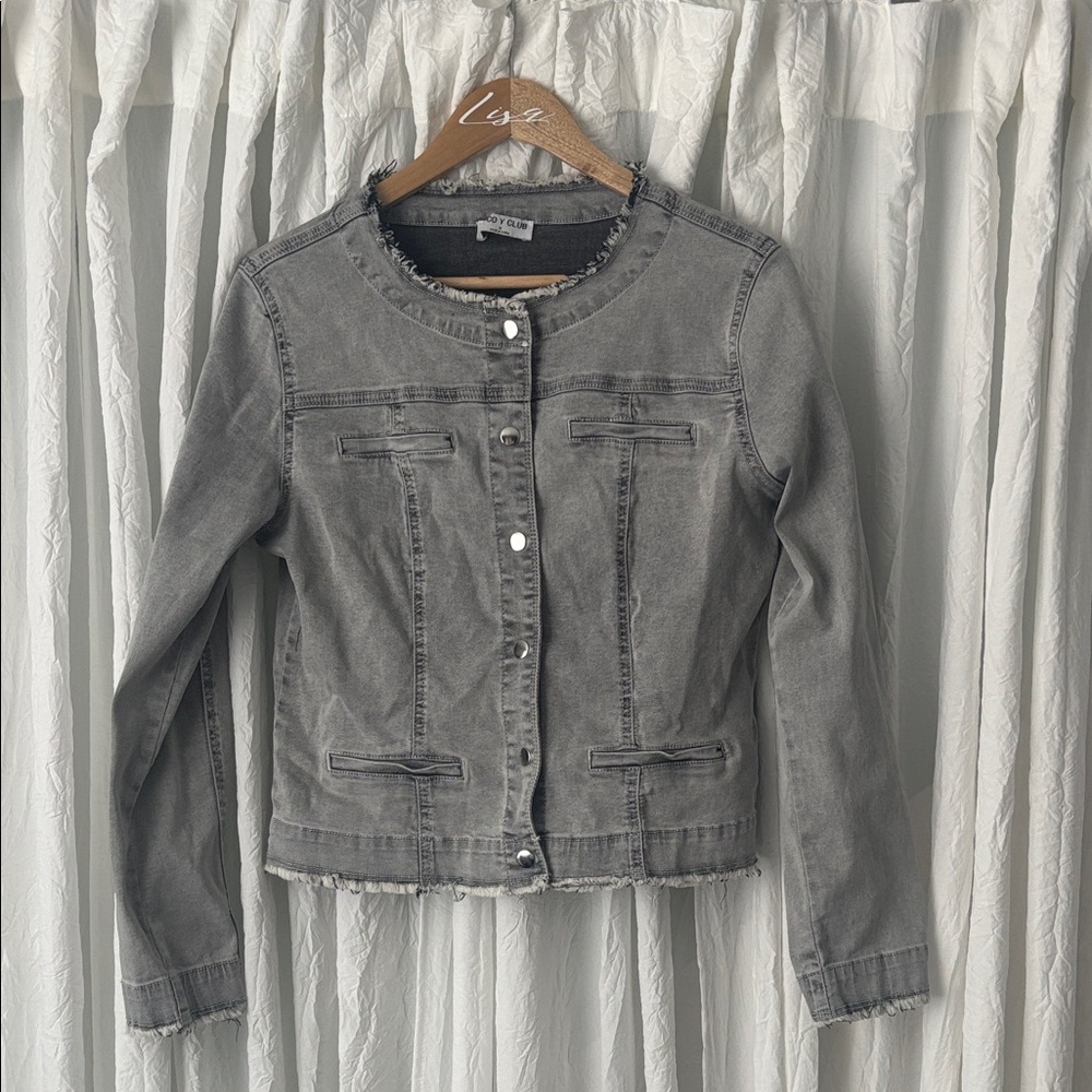 LOFT Gray Denim Jacket